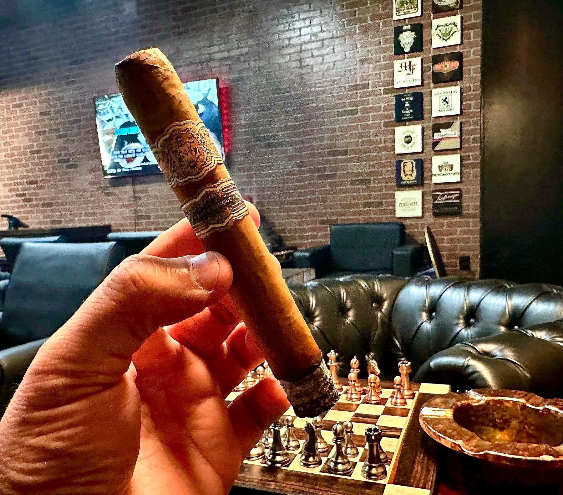 A cigar in the lounge