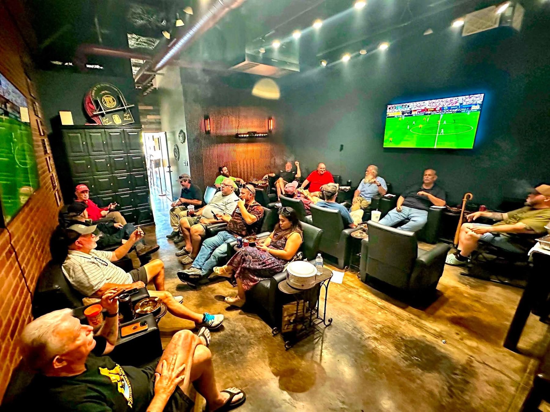 The game on in the lounge